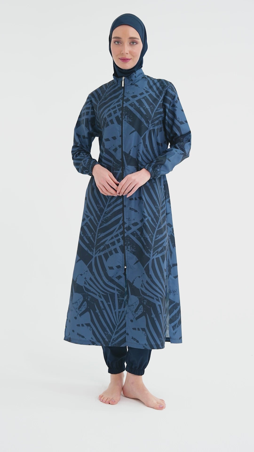 Navy Urban Chic Printed Burkini