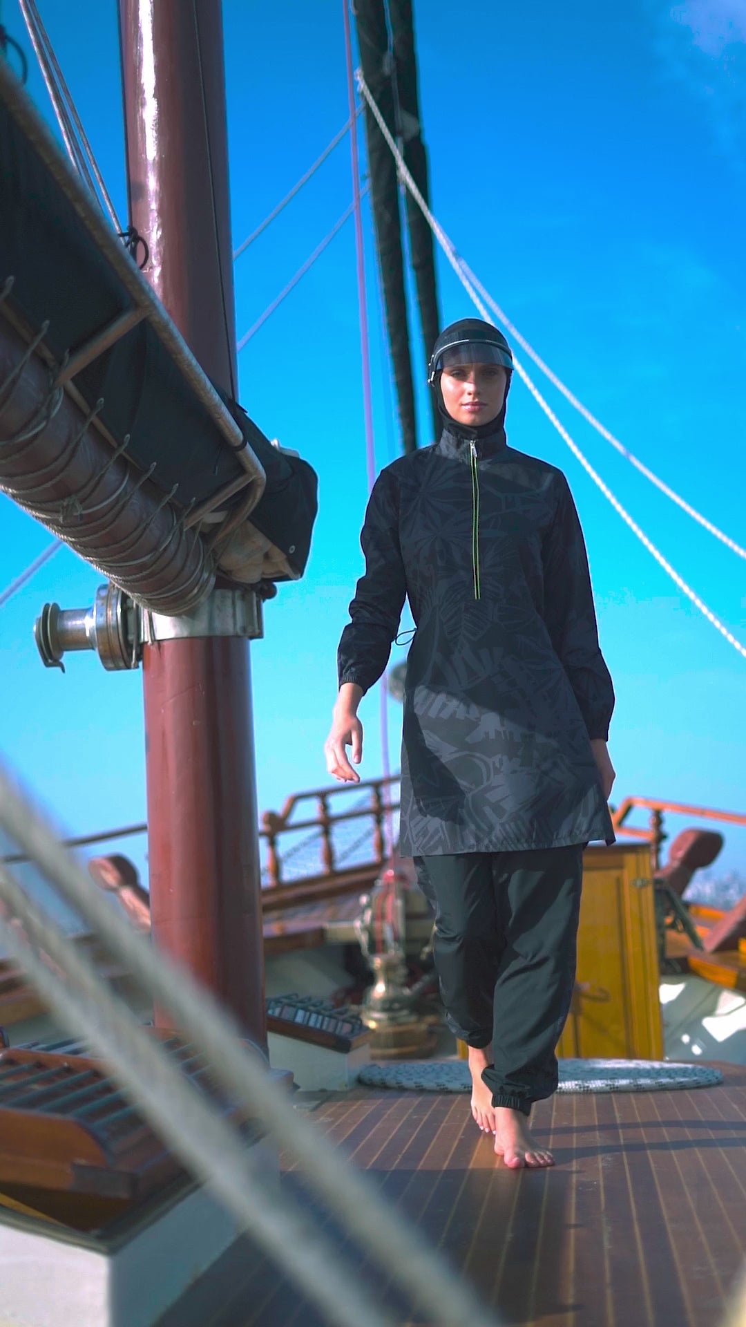 Sporty Parachute Fabric Burkini