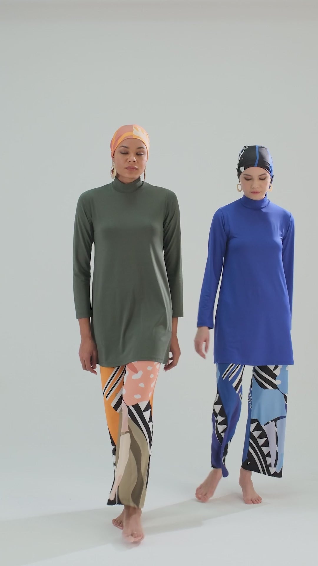 Saphire Abstract Modest Swimwear