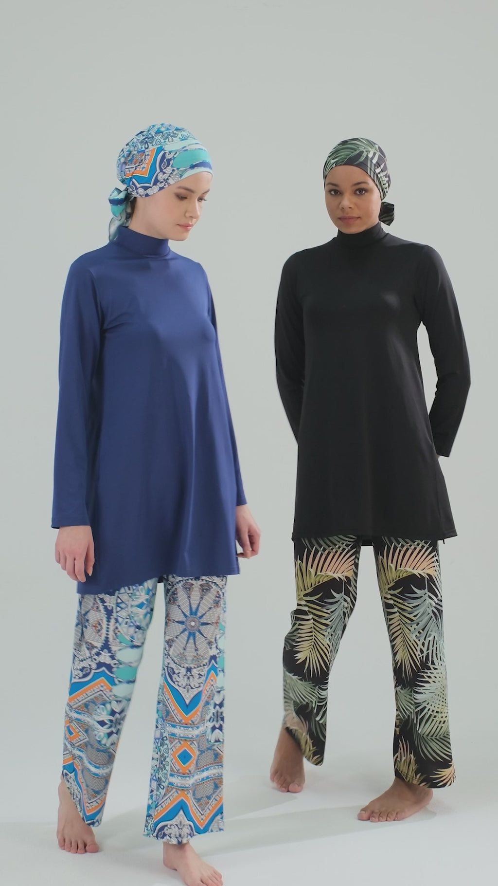 Tropical Palm Modest Swimwear