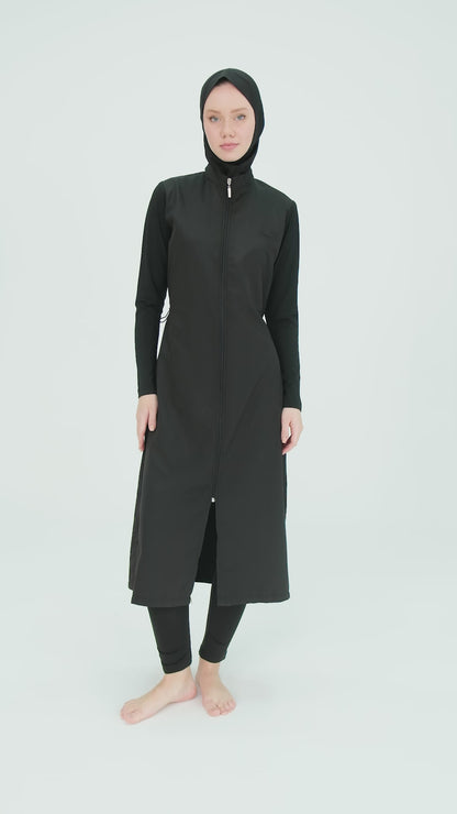 Modest Black Burkini Full-Length