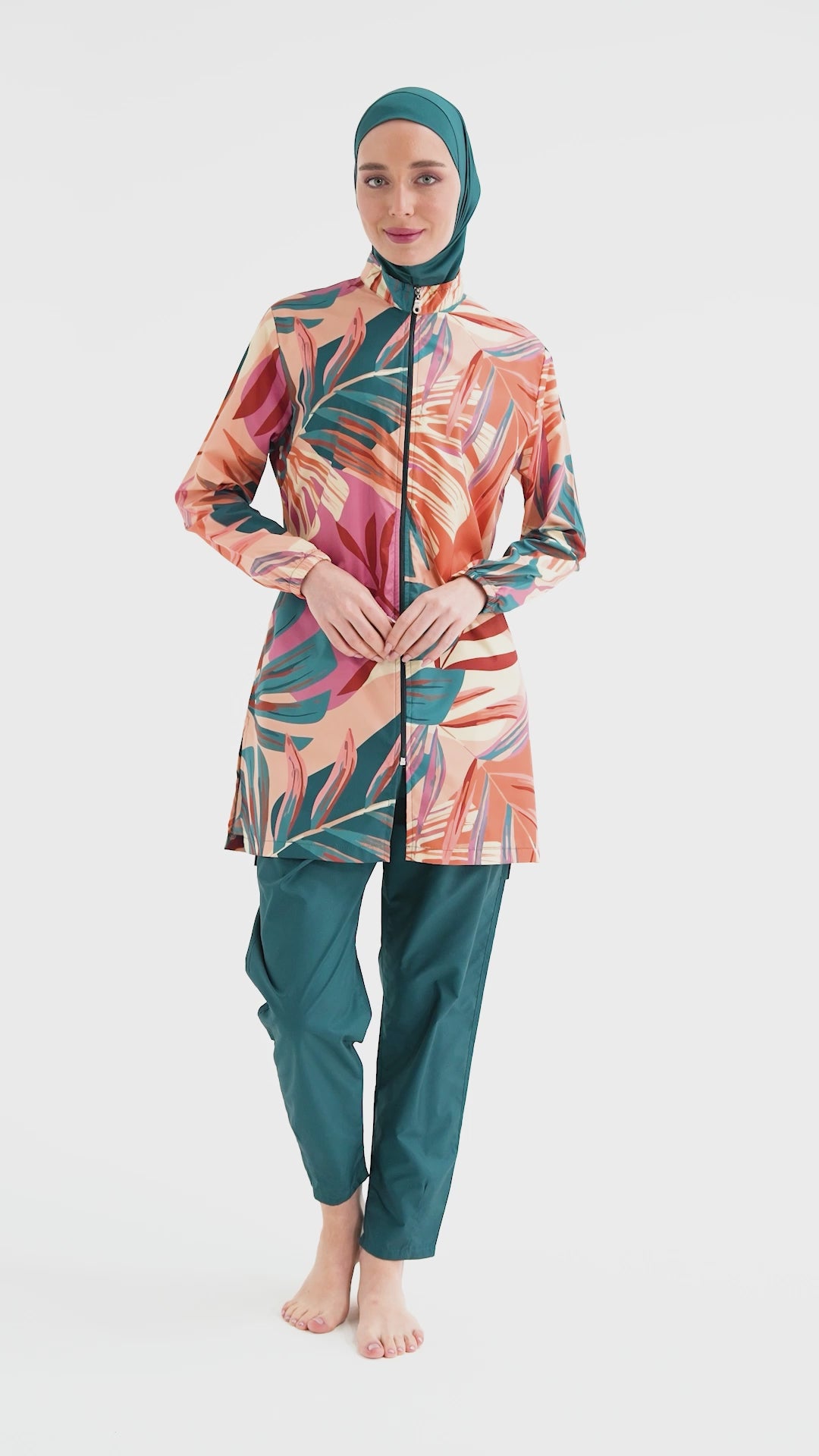 Petrol Peach Tropical Breeze Burkini