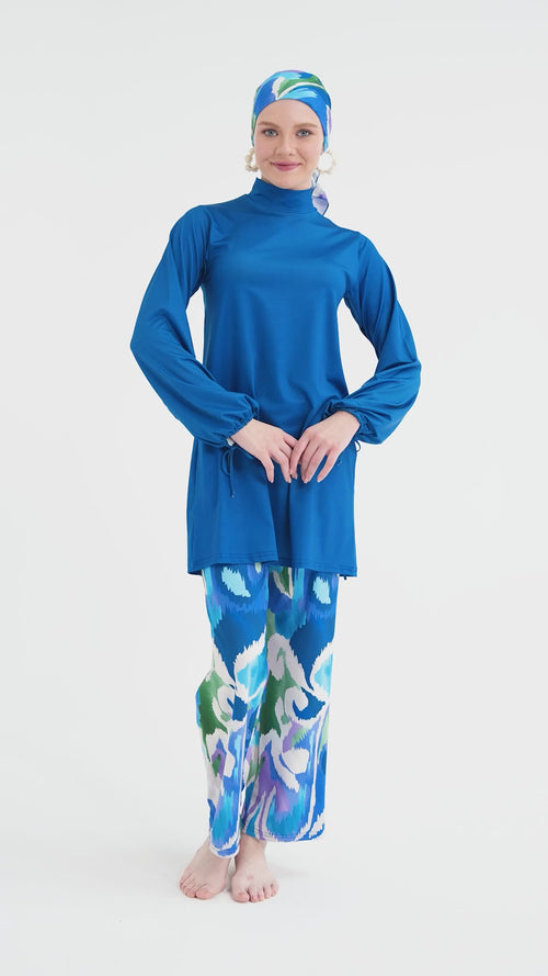 Deep Azure Modest Swimwear