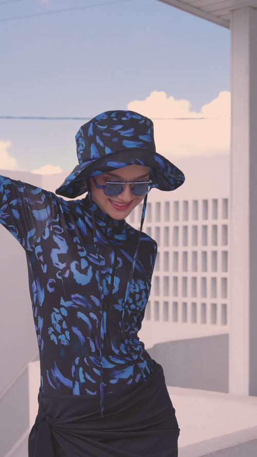 Midnight Bloom Modest Swimwear Set