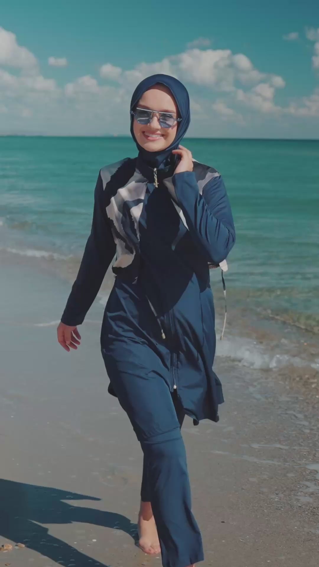 بوركيني كحلي مقاوم للماء