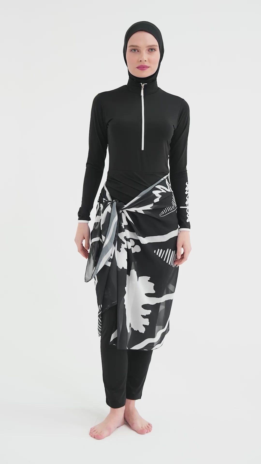 Modest Burkini with Stylish Sarong