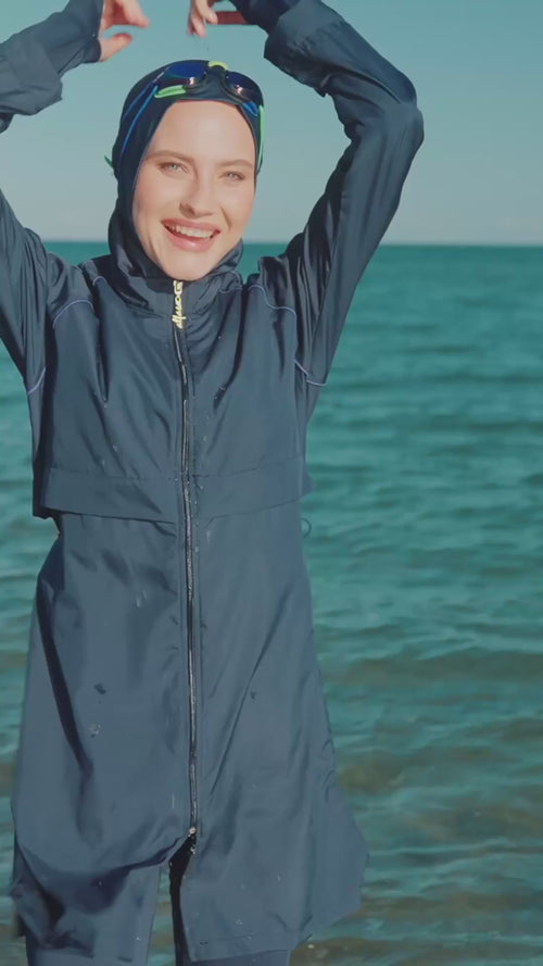 Navy Water-Repellent Burkini Set