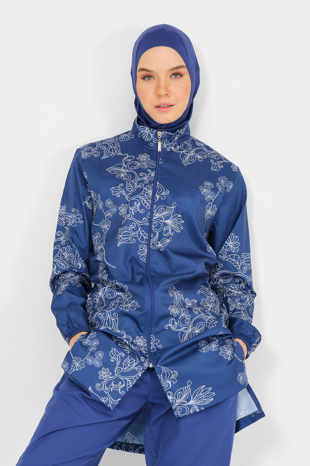 Modest Floral Embroidered Burkini