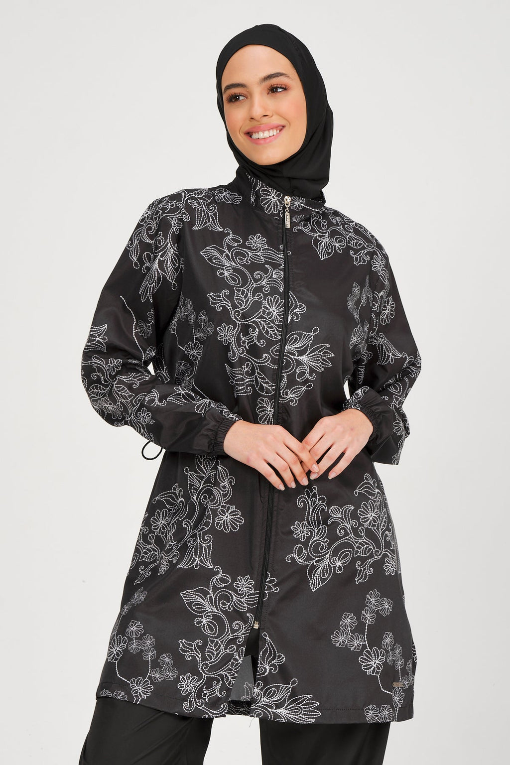 Modest Floral Embroidered Burkini