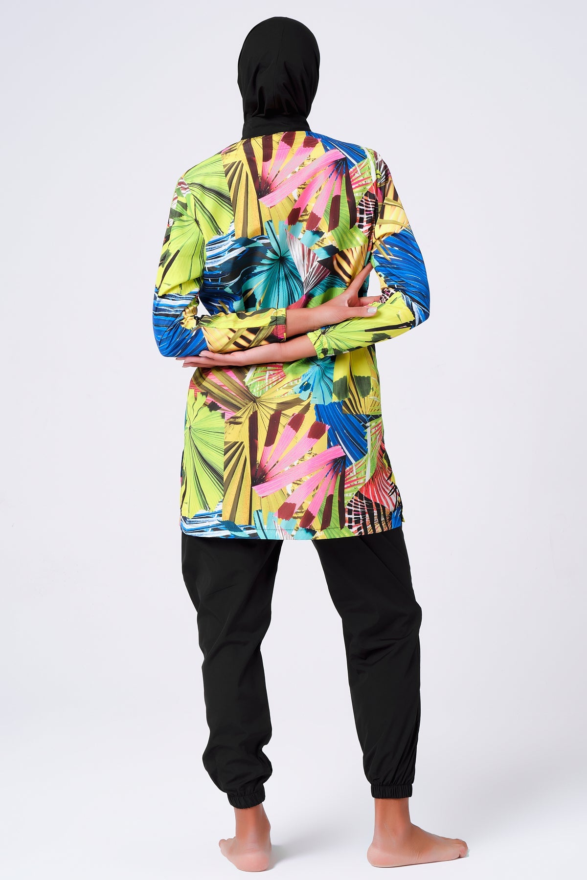 Tropical Print Parachute  Burkini