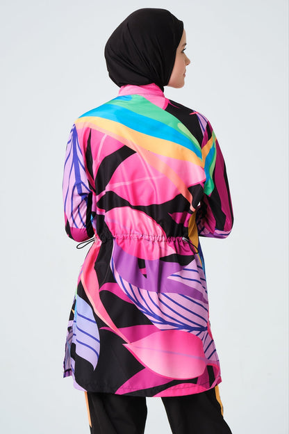 Tropical Print Parachute  Burkini