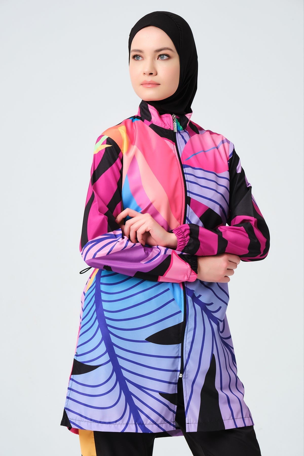 Tropical Print Parachute  Burkini