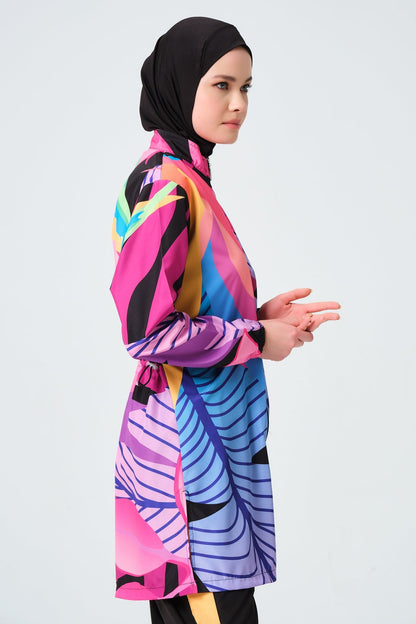 Tropical Print Parachute  Burkini