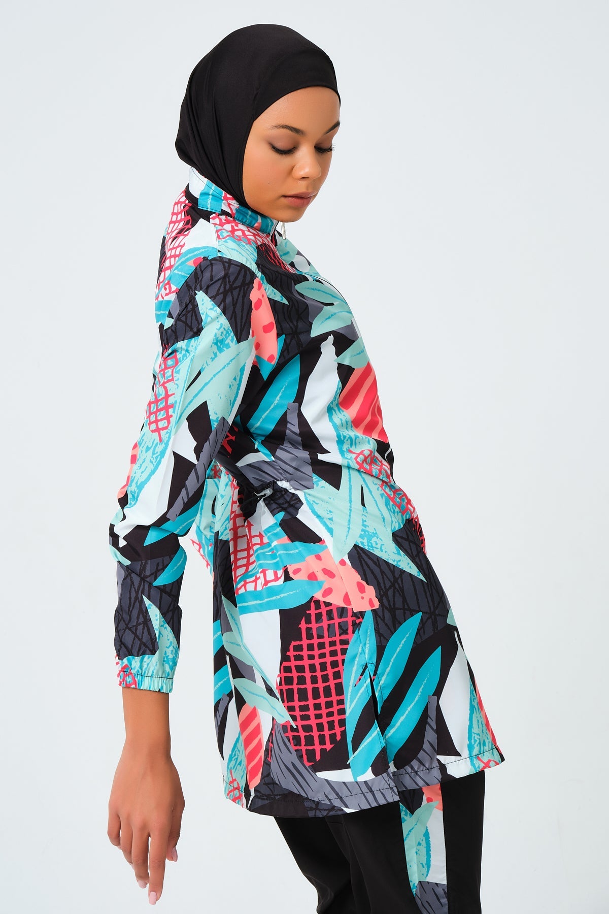 Tropical Print Parachute  Burkini